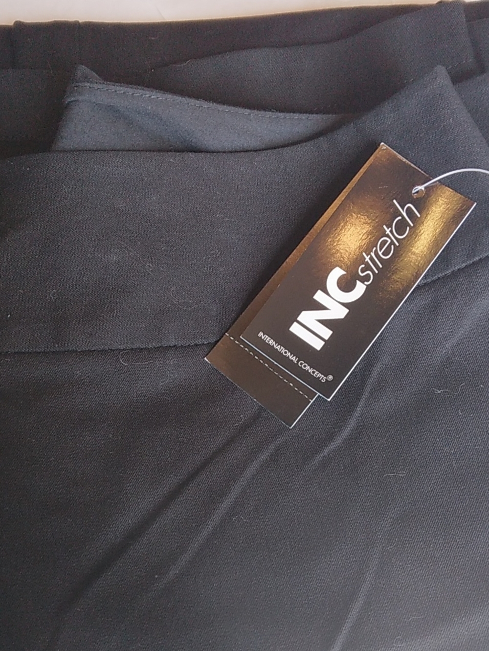 INC International Concepts Petite Black Stretch Trousers